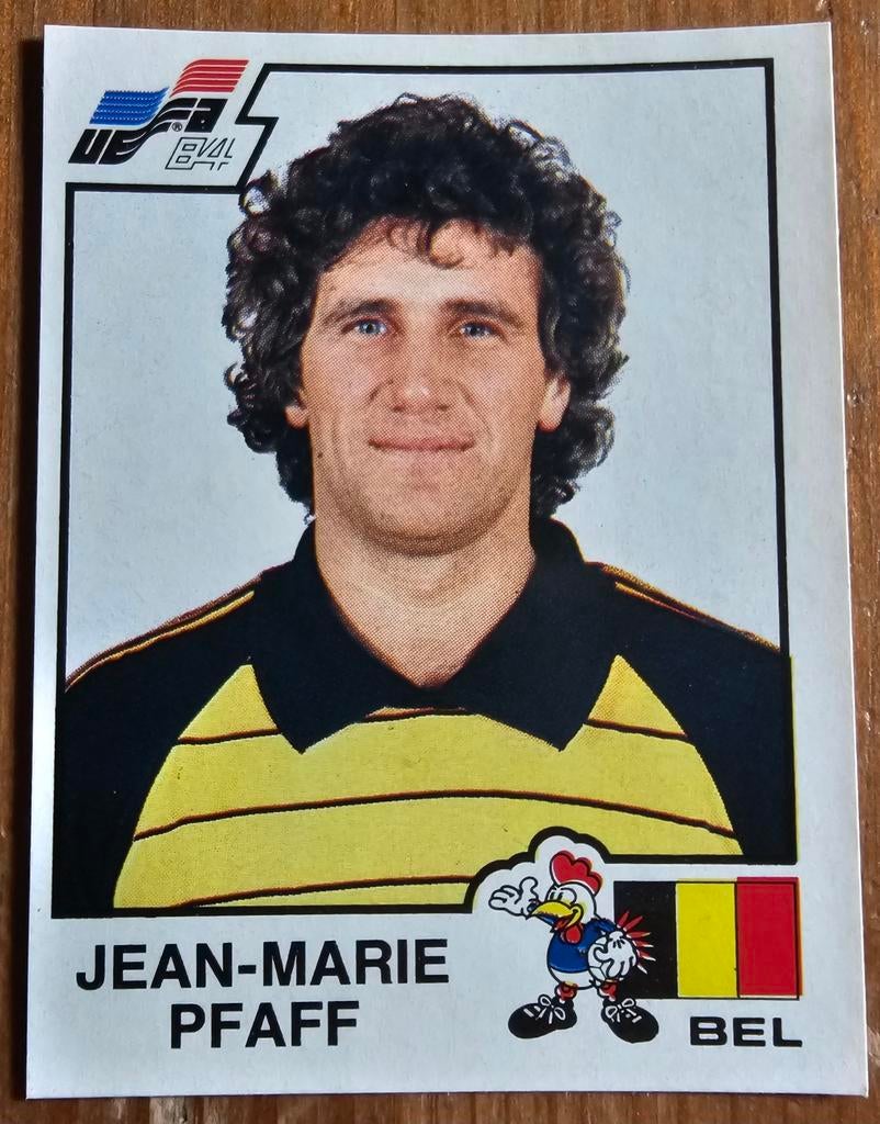 Panini Euro 84 n 87 Jean-Marie Pfaff non collé Belgique!, Enlèvement ou Envoi, Comme neuf, Autocollant