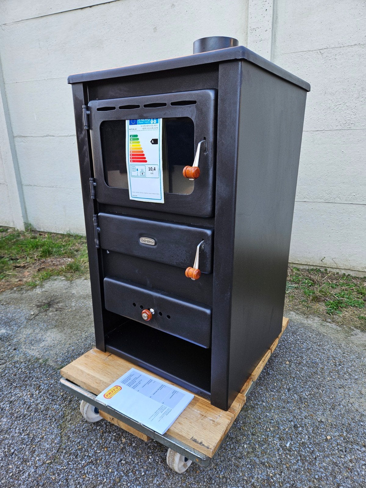 Poêle à bois avec briques ignifuges Prity-22 neuf 10,4 kw, Enlèvement, Poêle à bois