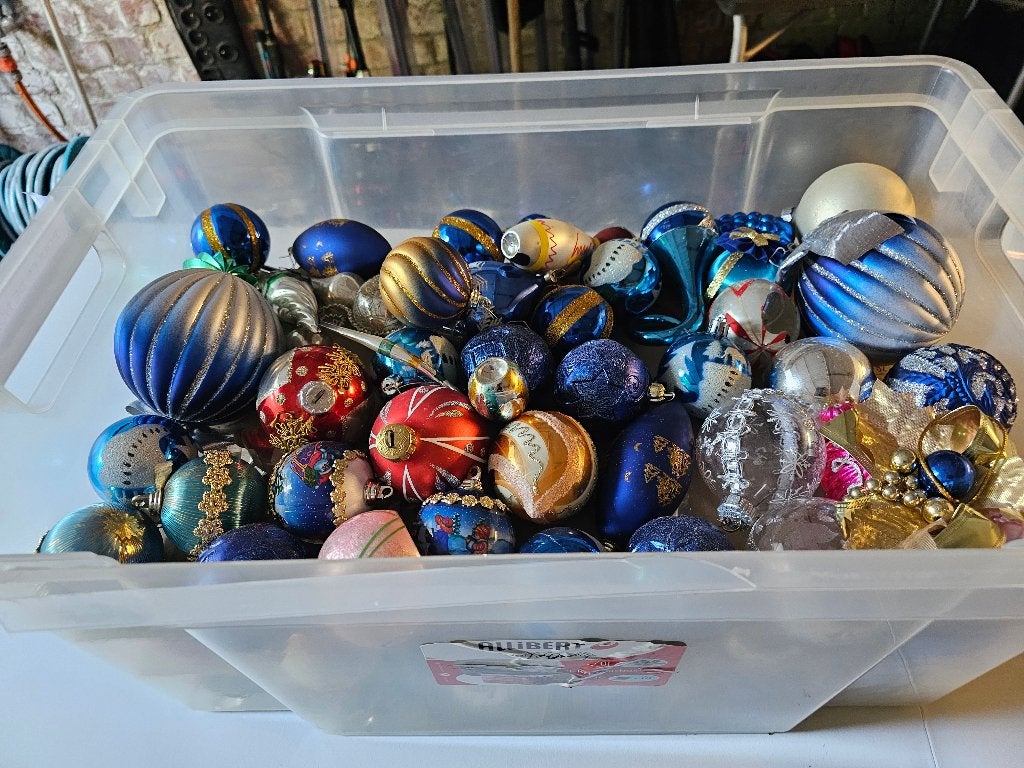LOT ASSORTIMENT 50 BOULES DE NOEL, Enlèvement, Comme neuf