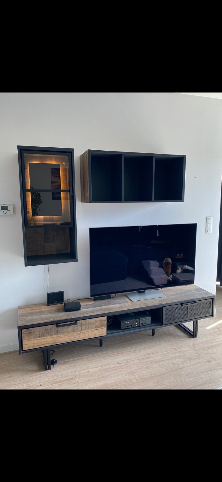 2 Wandkasten + tv meubel te koop, Ophalen, Zo goed als nieuw