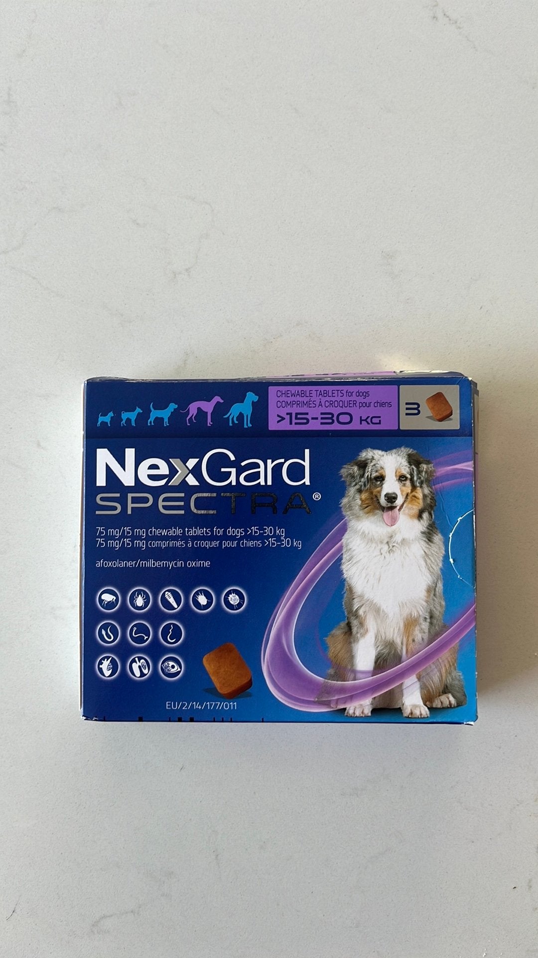 Nexgard Spectra 15-30kg anti wormen en tekentabletten hond, Enlèvement, Neuf