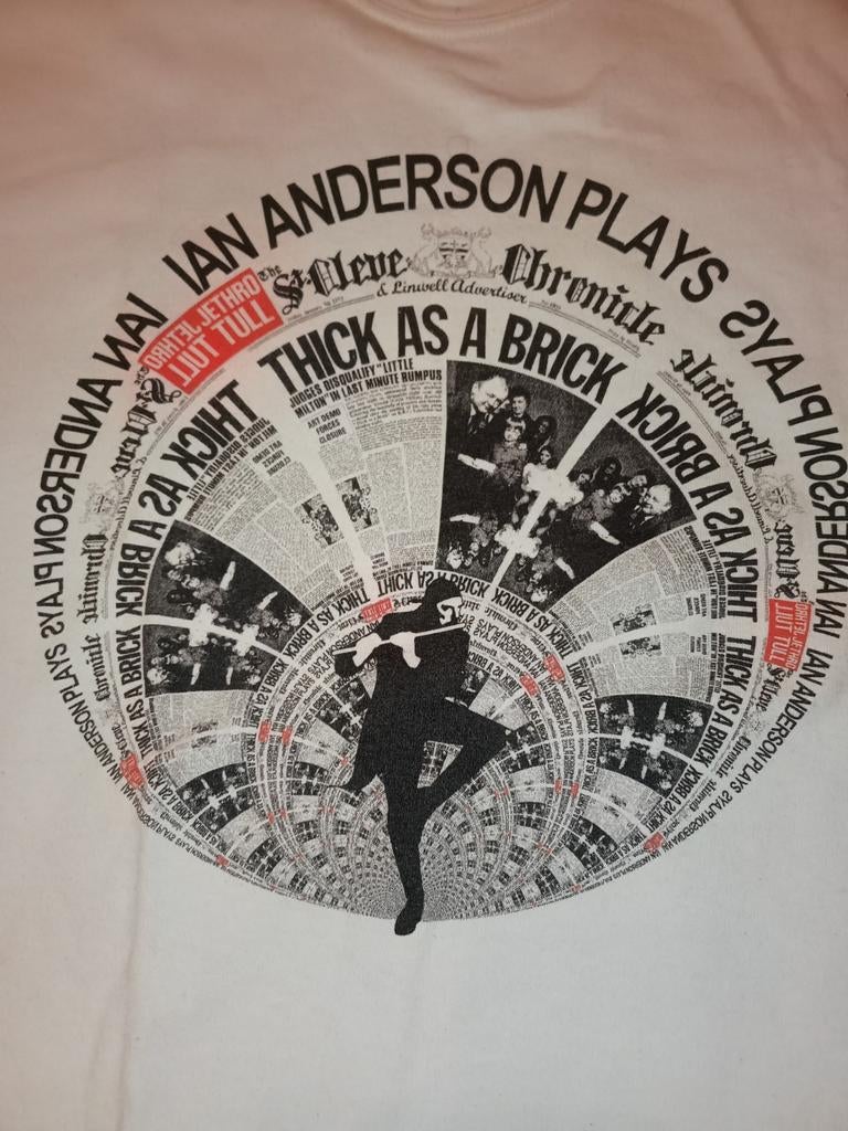 Ian Anderson (Jethro Tull) origineel tour t-shirt 2012, Ophalen of Verzenden, Wit