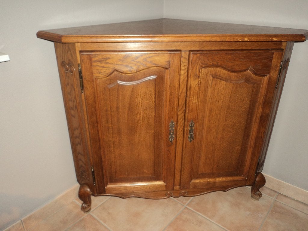 Hoekkast - Eik - Louis XV, Ophalen, Gebruikt, Eikenhout, Louis XV