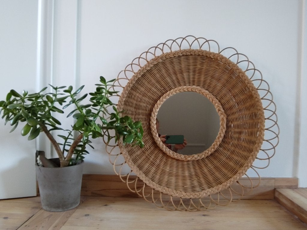 Miroir bohème, Maison & Meubles, Accessoires pour la Maison | Miroirs, Moins de 100 cm, Rond, Enlèvement, Utilisé