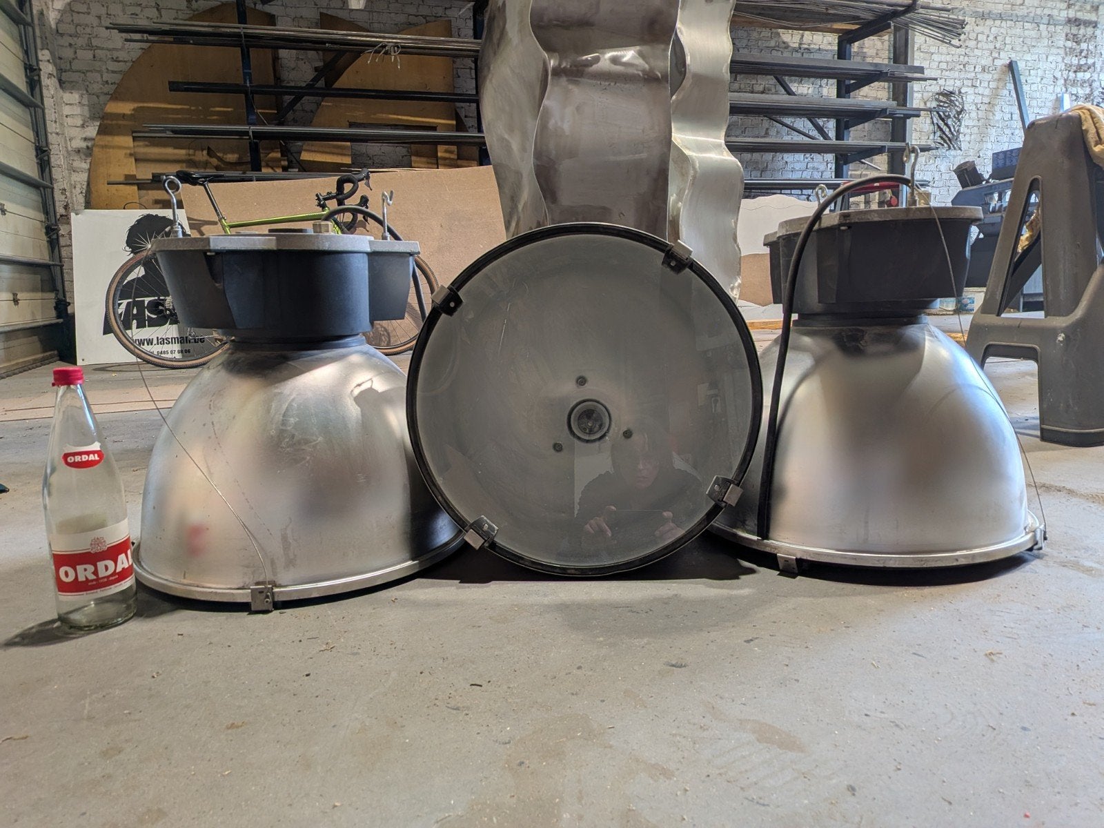 Grandes lampes suspendues industrielles, Moins de 50 cm, Enlèvement, Utilisé, Métal