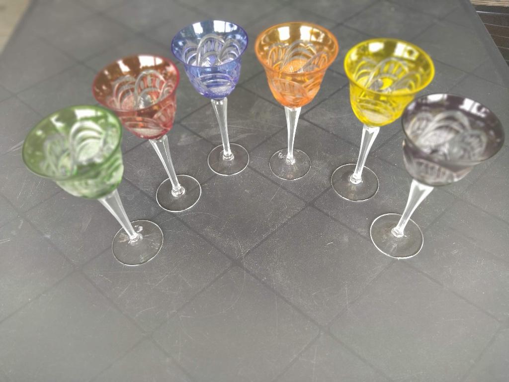 antiek glas in Kristal van Bohemen hand geslepen, Ophalen