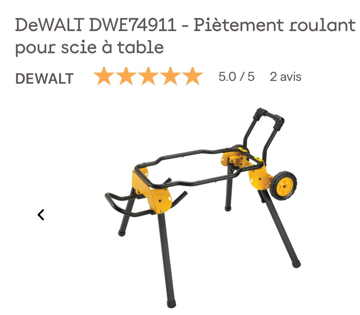 Pieds pour scie sur table Dewalt, Bricolage & Construction, Enlèvement, Comme neuf
