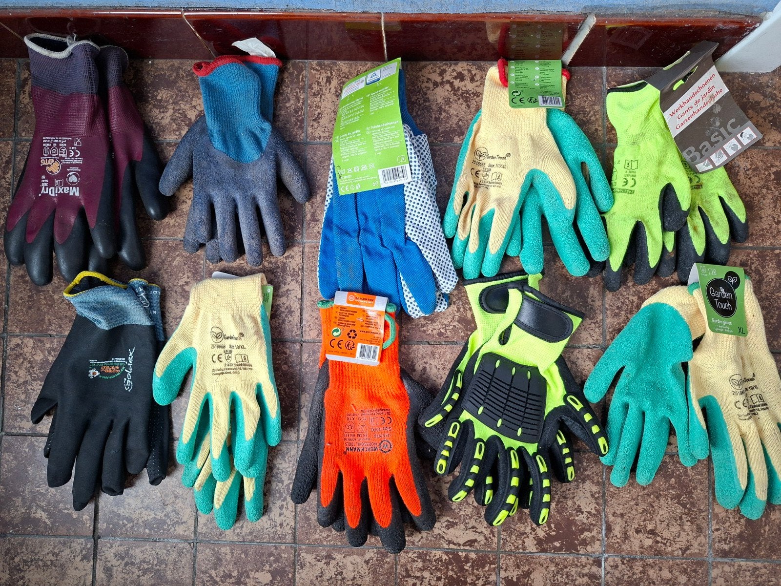 lot de 10 de gants, Jardin & Terrasse, Vêtements de travail, Enlèvement, Gants