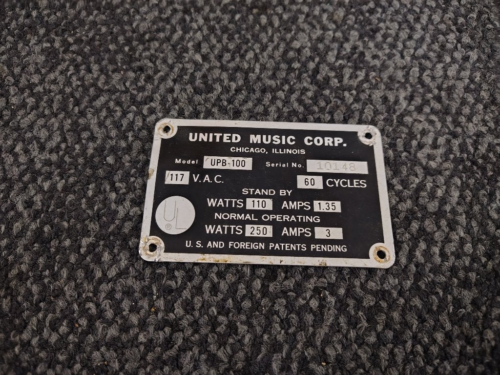 Type Plaatje United UPB-100 (1959) jukebox, Verzamelen, Verzenden