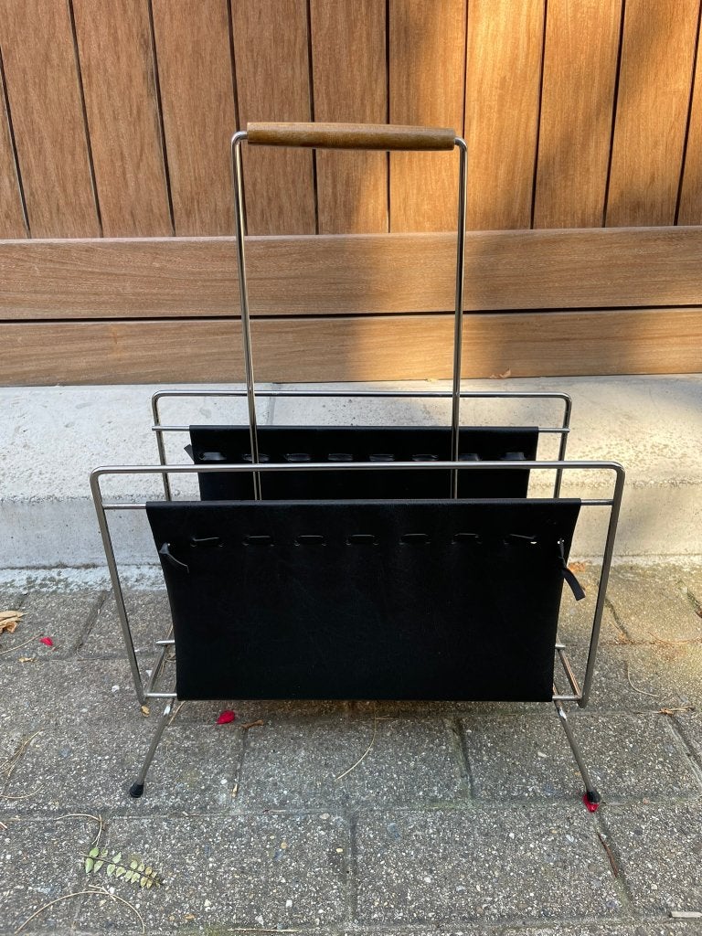Fifties krantenhouder in goede staat, Autres matériaux, Corbeille à journaux, Vintage, Enlèvement