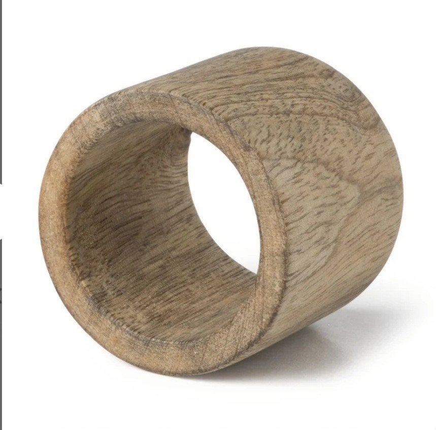 acht houten mangohoute server ringen, Ophalen, Overige materialen, Rond, Nieuw