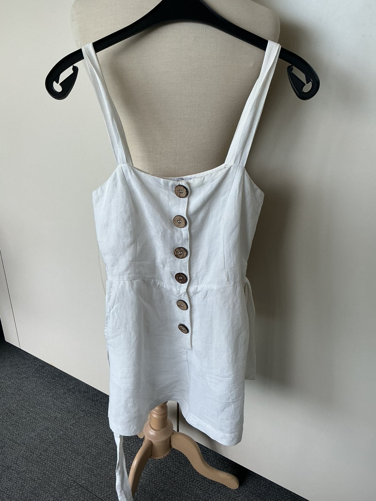 Combishort en lin blanc Mango, Enlèvement ou Envoi, Porté, Taille 36 (S), Blanc
