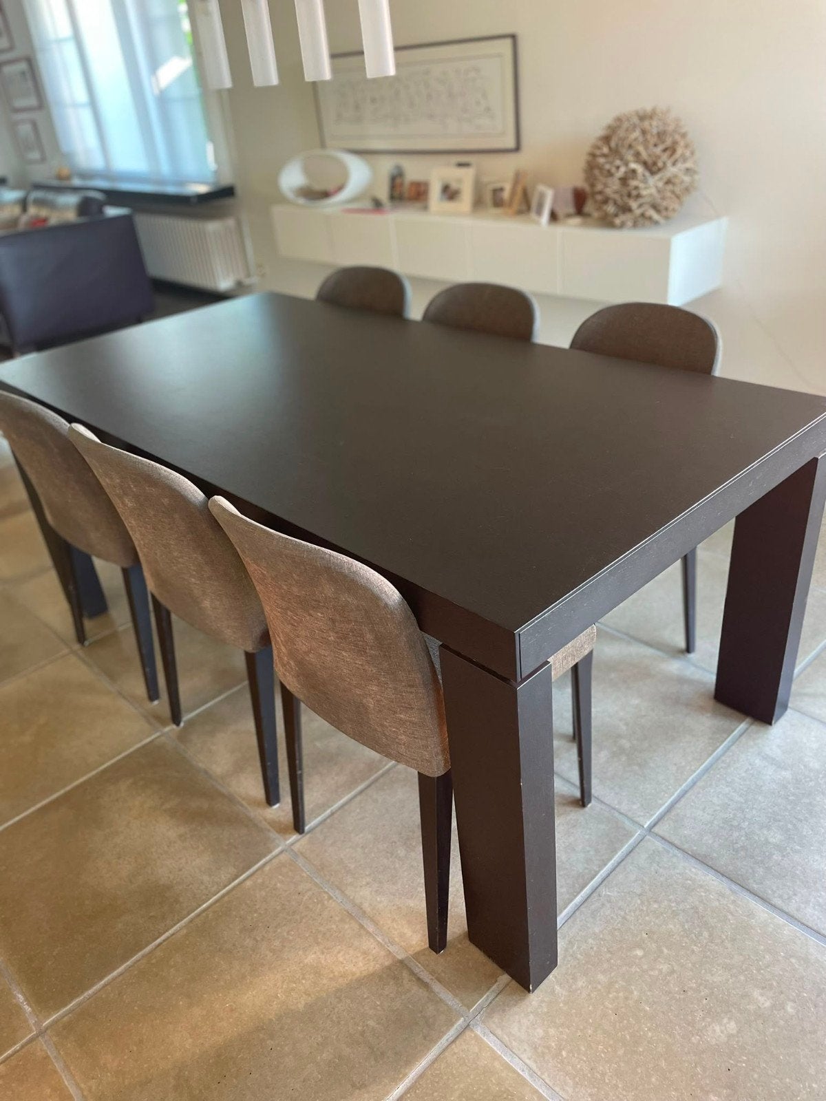eettafel Molteni met 6 stoelen, Huis en Inrichting, Ophalen, Gebruikt