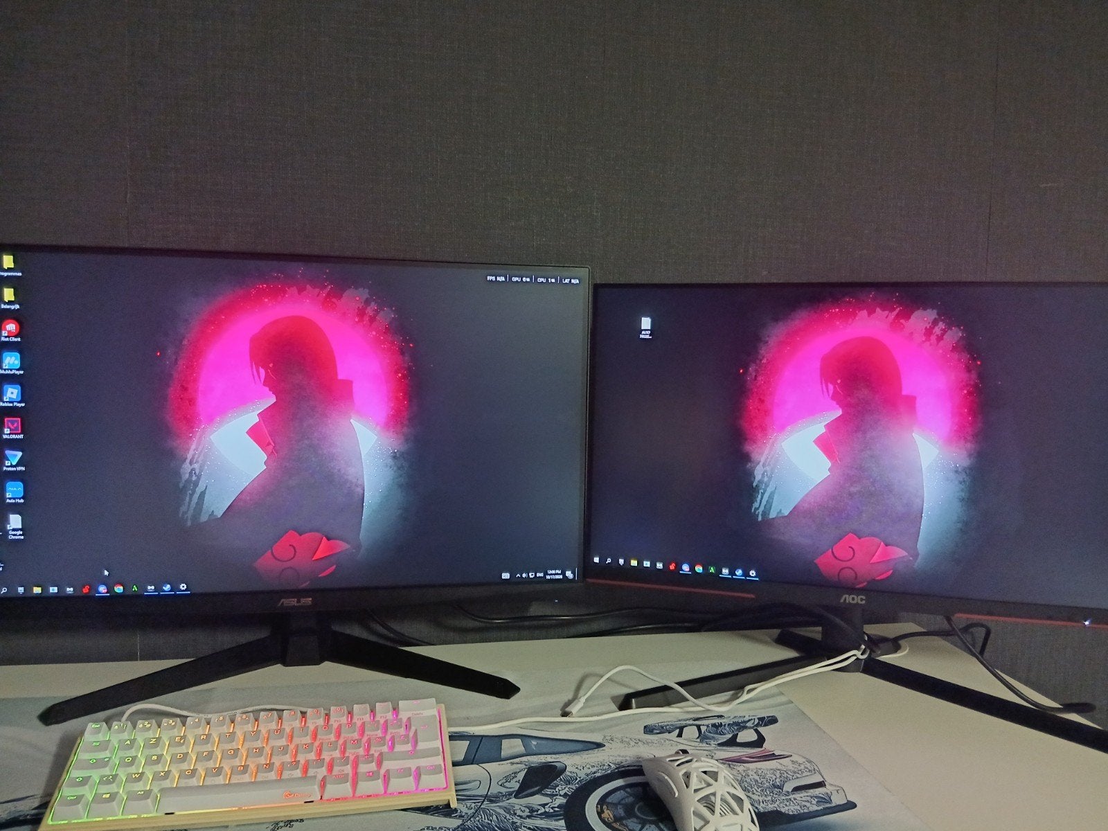 Twee 240hz gaming monitors, Computers en Software, Ophalen, ASUS en AOC, Nieuw, Gaming