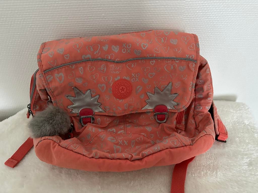 Cartable et trousse kipling corail, Enlèvement, Comme neuf
