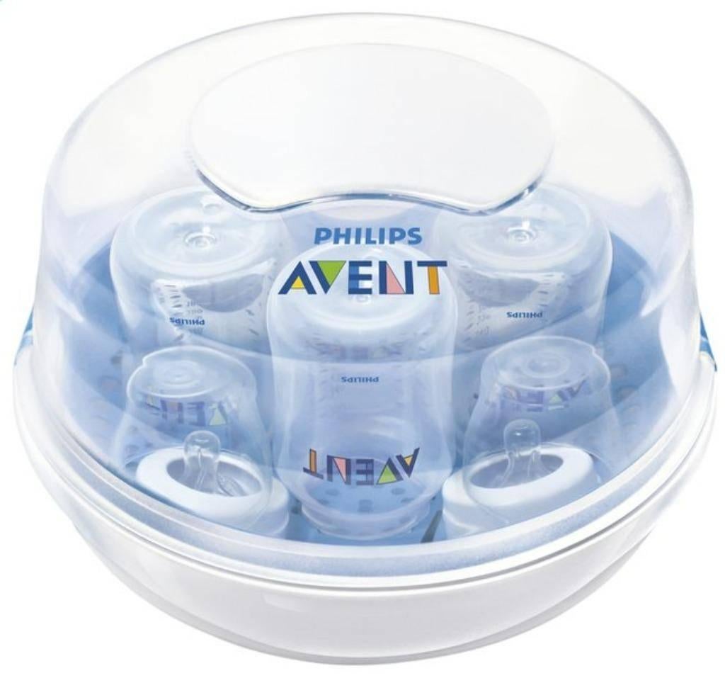 Philips AVENT Sterilisator voor microgolf + Avent Drinkbeker, Kinderen en Baby's, Ophalen of Verzenden, Zo goed als nieuw, Sterilisator