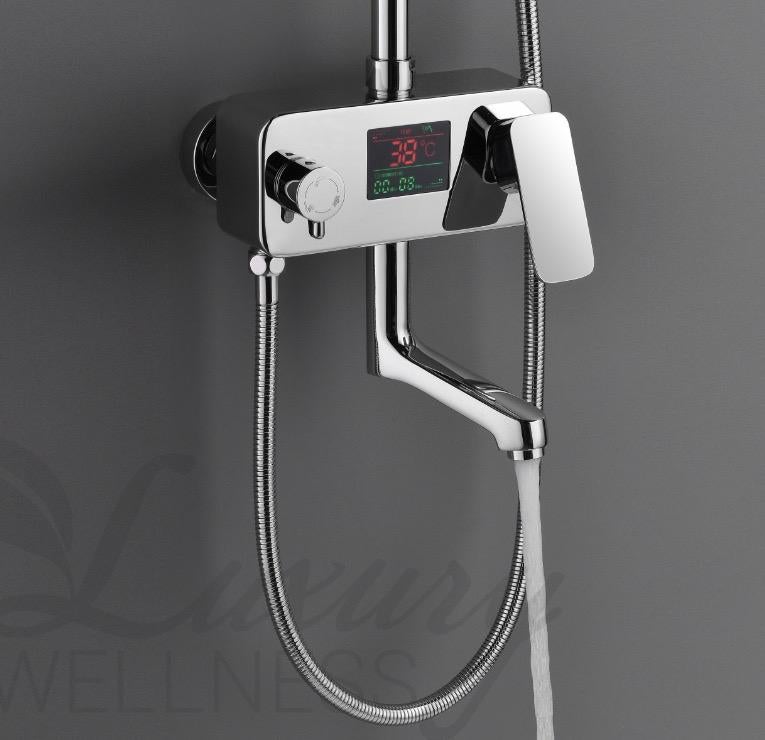 Luxe Douche unit Regendouche digitaal display NIEUW !!, Enlèvement ou Envoi, Neuf, Chrome, Douche