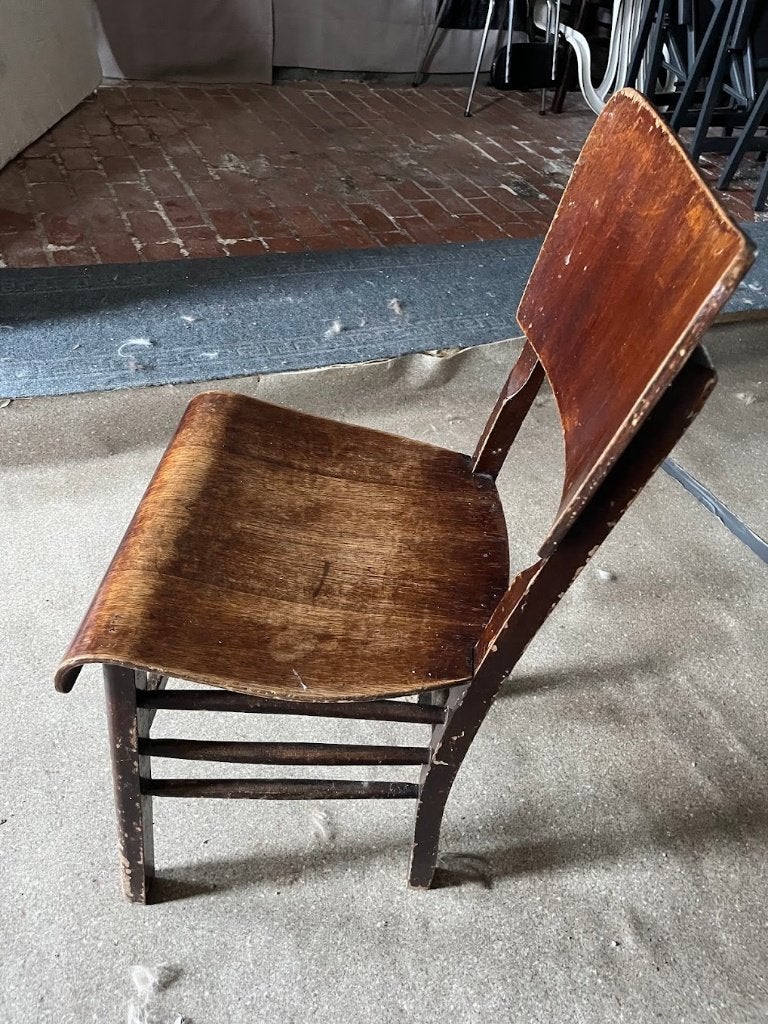 stoelen, Brun, Enlèvement, Bois, Retro