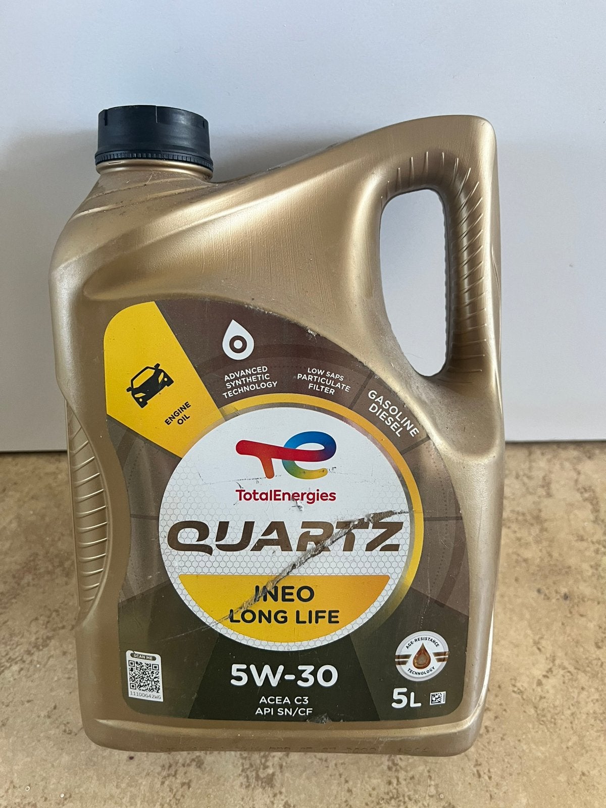 Huile 5W-30  Total Quartz, Enlèvement