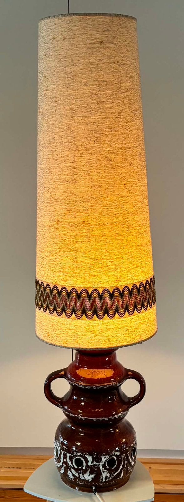 Lampe de sol vintage Fat Lava céramique, Antiquités & Art, Enlèvement
