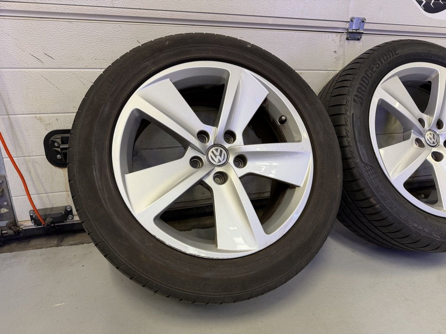 17inch Originele VW Audi Seat Skoda Velgen set! 5x112 A merk, Gebruikt, -, -, Banden en Velgen
