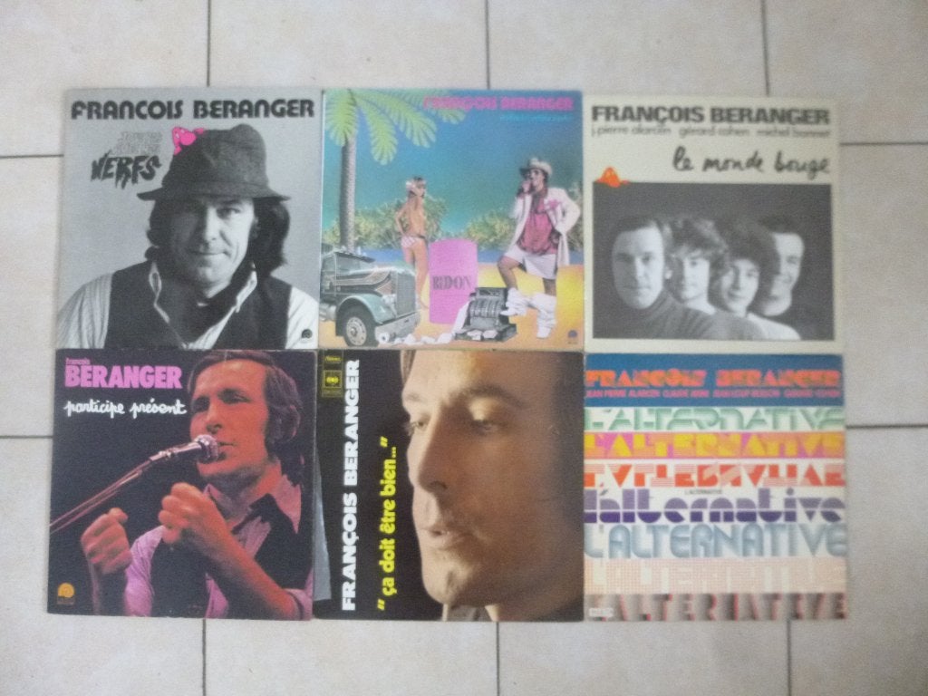 François Beranger lot de 6 x 33 tours, Enlèvement