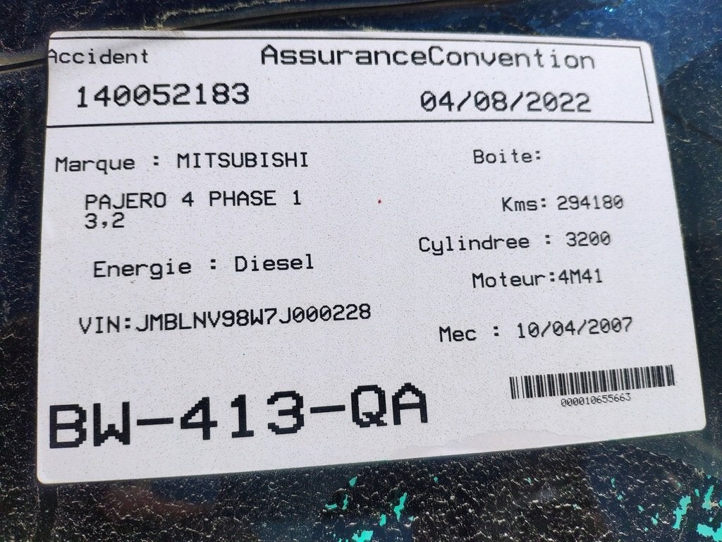 Moteur 4M41 Nu PAJERO MITSUBISHI, Envoi, Utilisé, Daihatsu