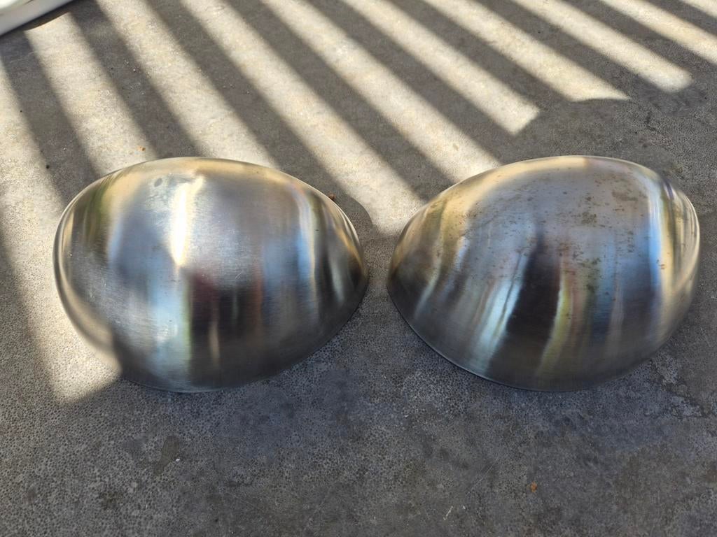 2x RVS wandlamp buiten, Ophalen of Verzenden, Gebruikt, Overige materialen