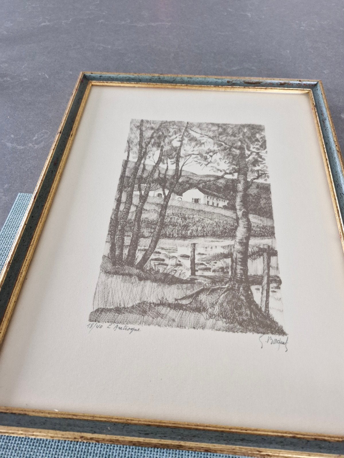 gravure imprimée, Antiquités & Art, Enlèvement ou Envoi, Eau-forte, Estampe