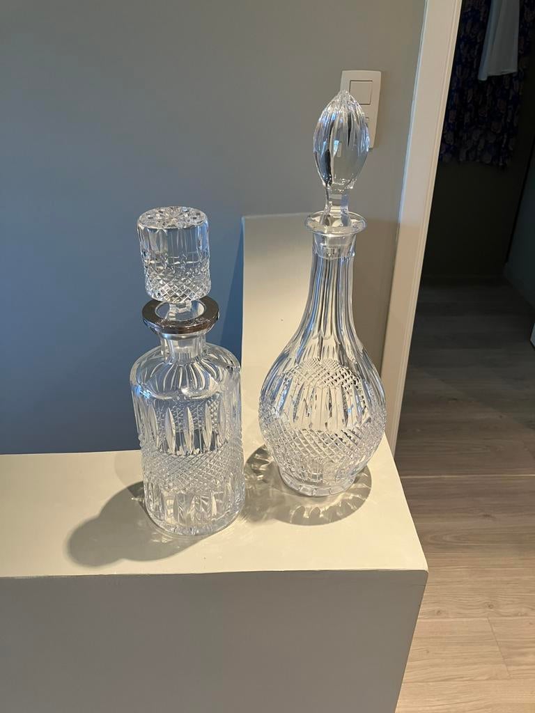 2 karaffen kristal, Antiek en Kunst, Ophalen