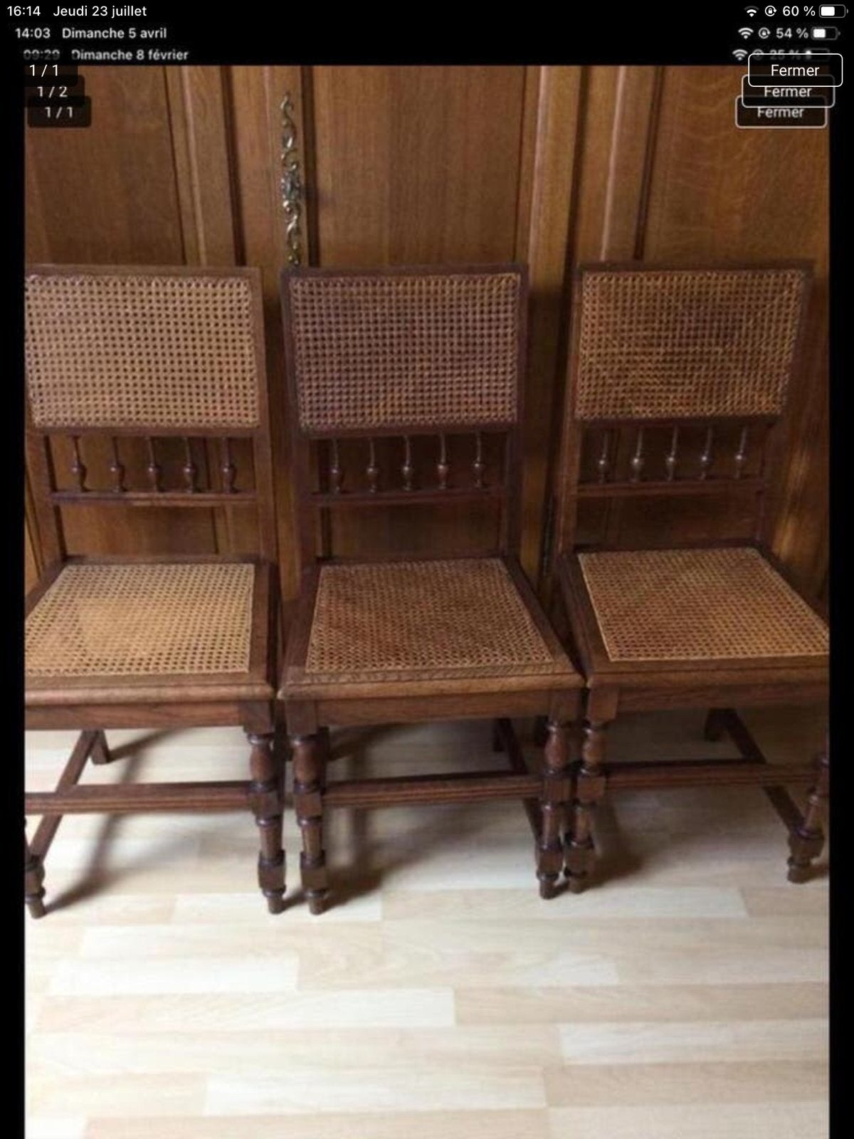 CHAISES CANNÉES ANCIENNES