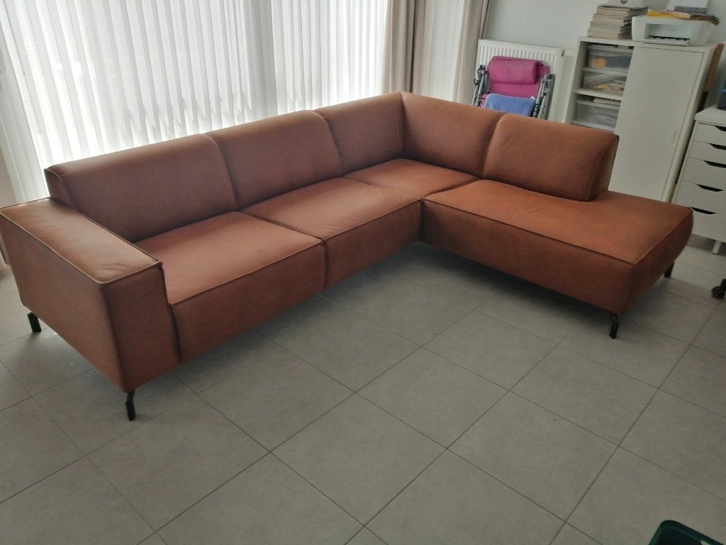 Hoekzetel bruin, Huis en Inrichting, Zetels | Zetels, Ophalen, 250 tot 300 cm, Hoekbank, Nieuw