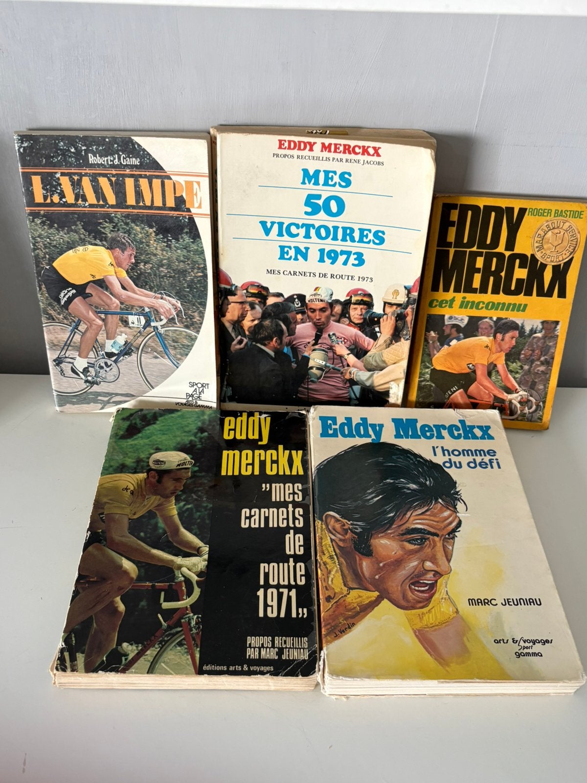 4 livres EDDY MERCKX et un VAN IMPE, Enlèvement ou Envoi, Utilisé