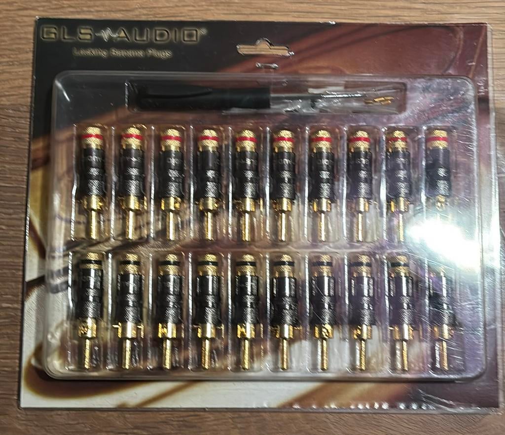 GLS Audio - Locking Banana Plugs (20 stuks), Audio, Tv en Foto, Audiokabels en Televisiekabels, Ophalen of Verzenden, Nieuw, Overige kabels