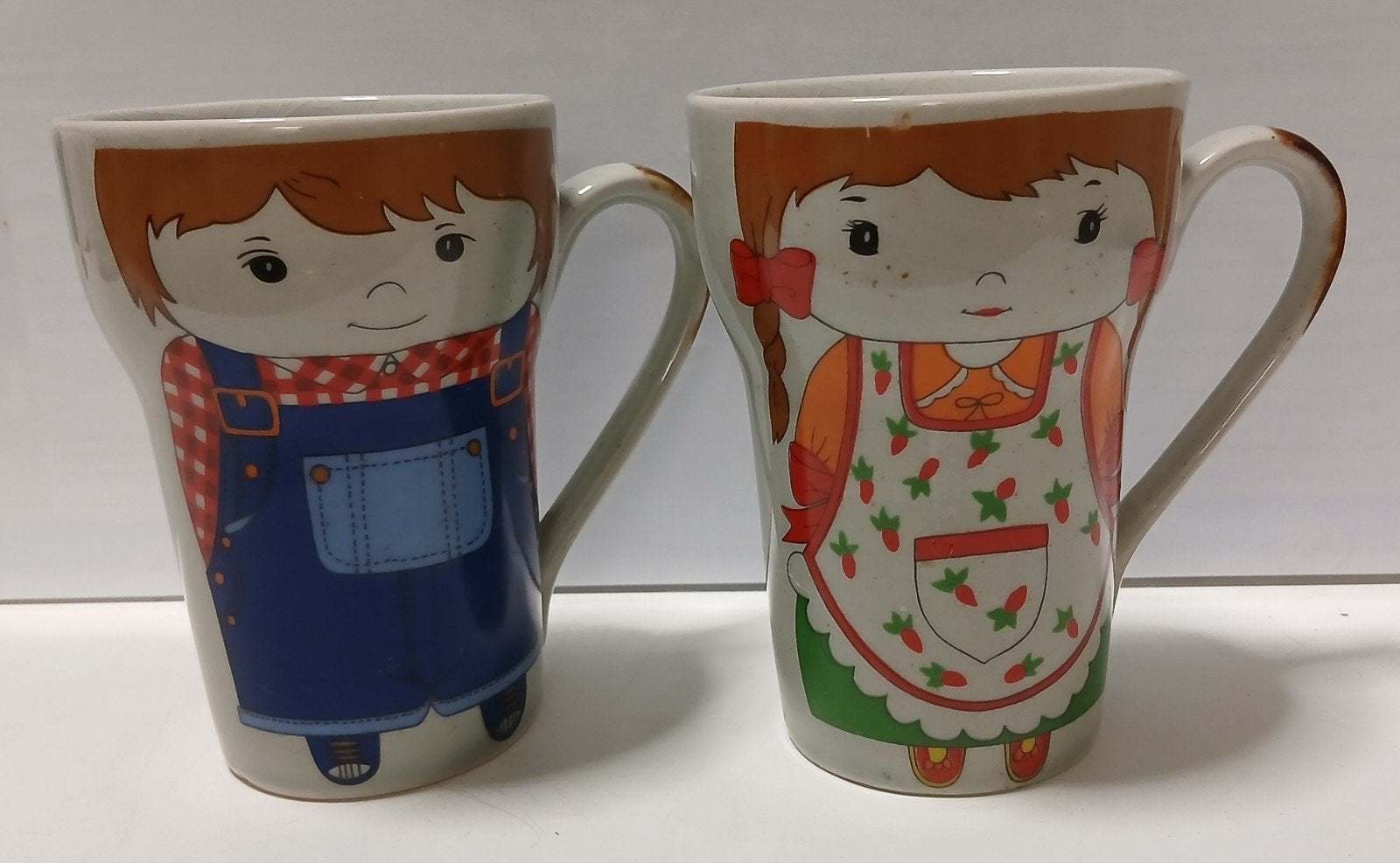 Tasses vintage fermier et fermière, Collections, Enlèvement ou Envoi