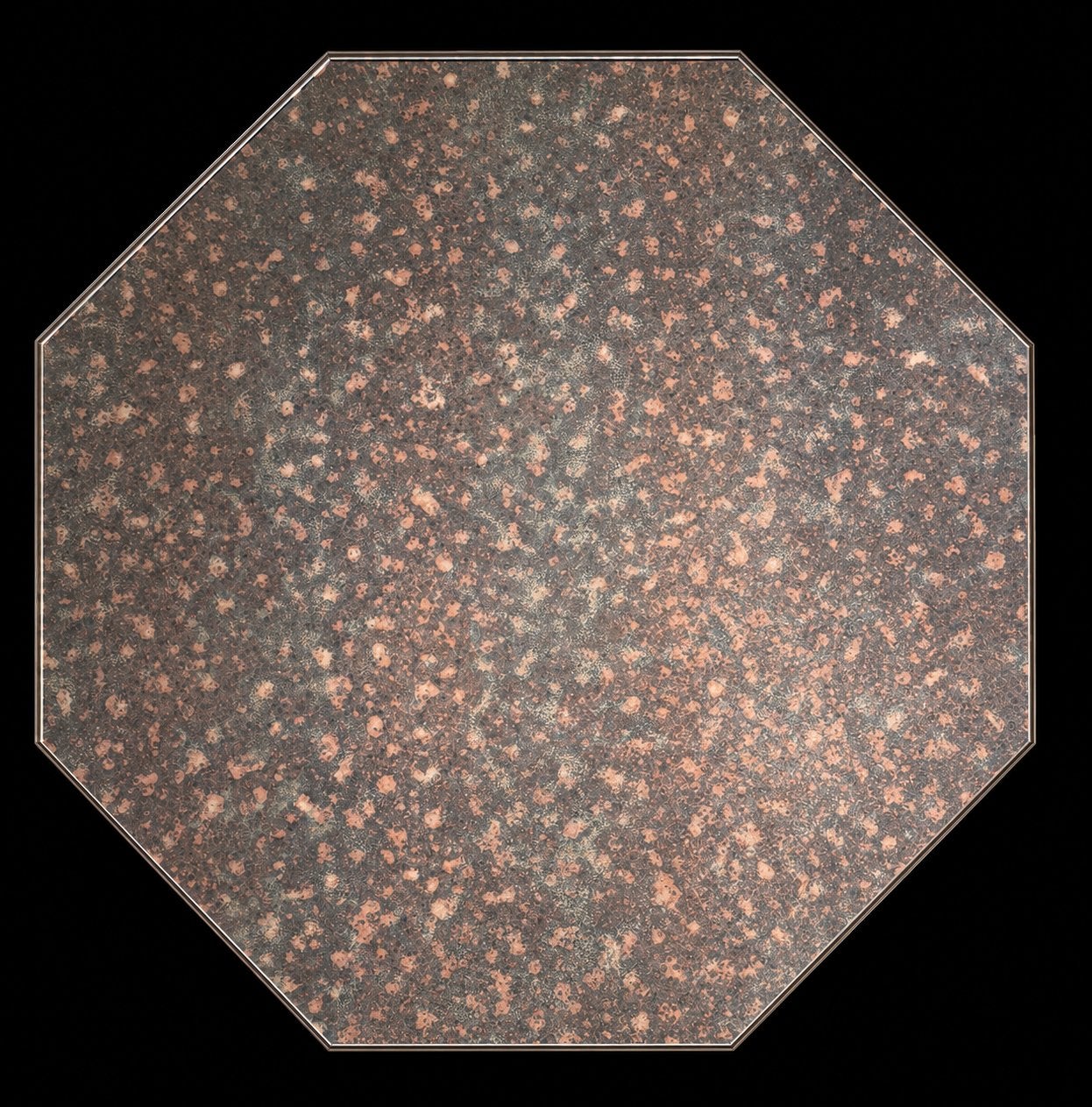 Verre décoratif octogonal à effet miroir patiné – 52  52 cm, Enlèvement