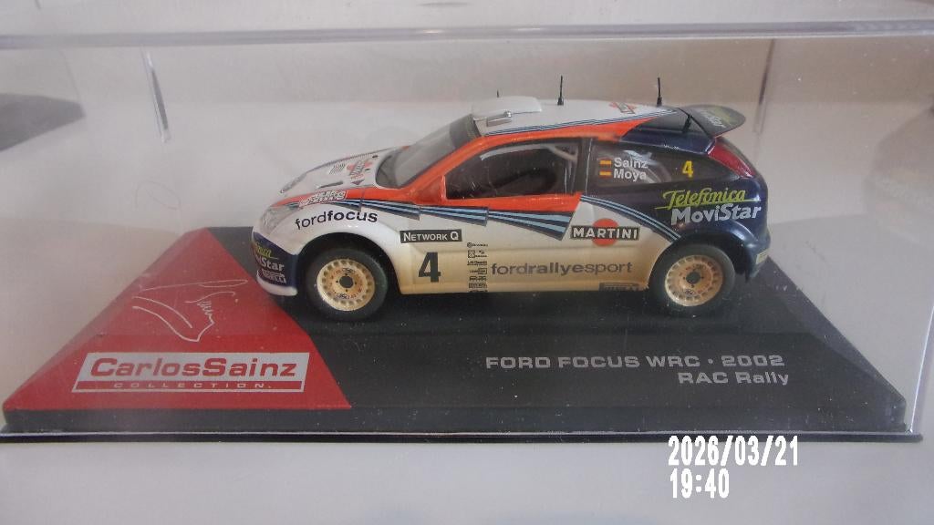FORD FOCUS WRC 02 RAC RALLY.SAINZ CALLECT. 1.43 COMME NEUVE., Hobby en Vrije tijd, Ophalen of Verzenden, Zo goed als nieuw, Auto