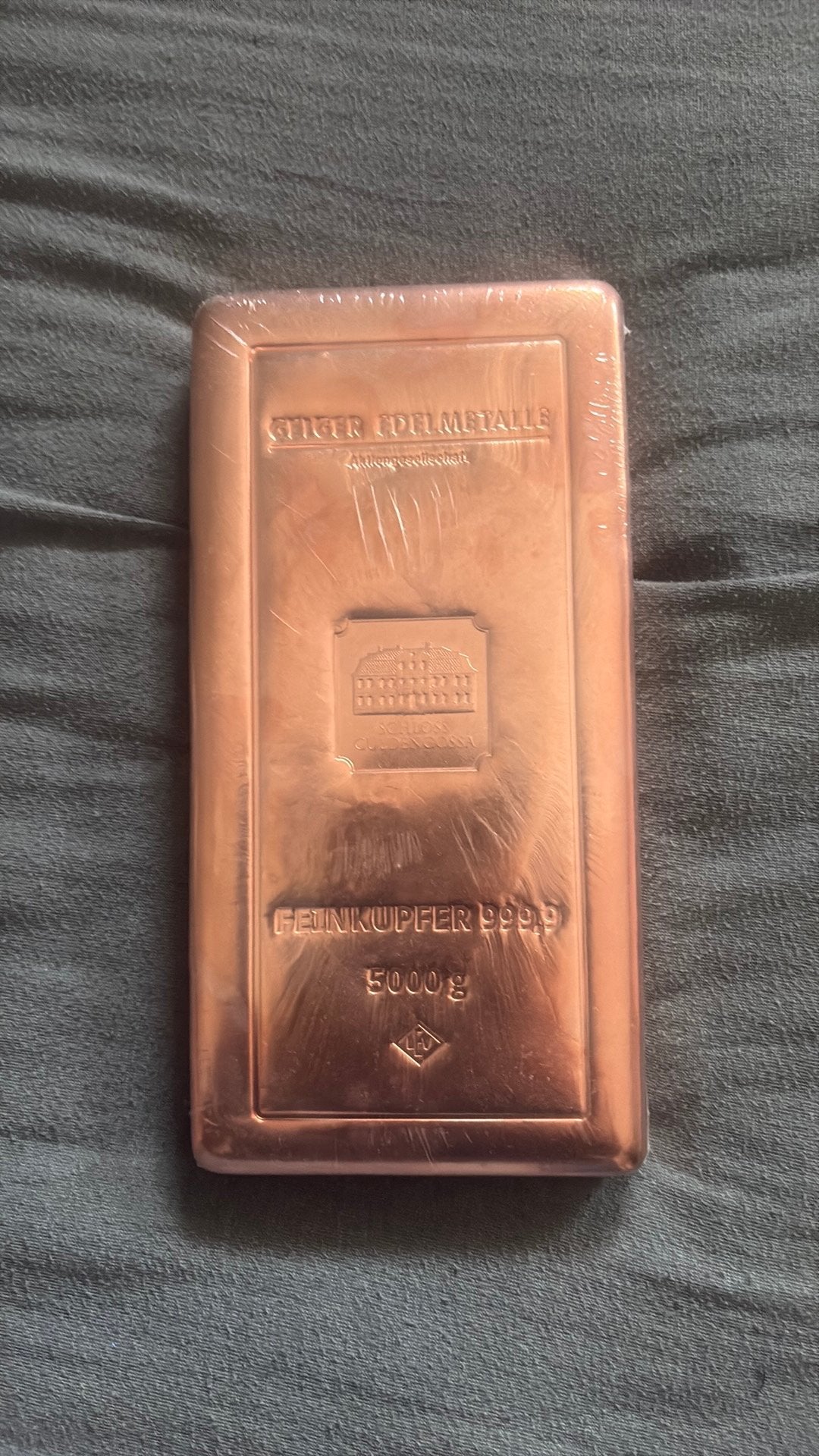 Lingot de cuivre 5 kilo pur 99.99, Timbres & Monnaies, Métaux nobles & Lingots, Enlèvement ou Envoi, Cuivre
