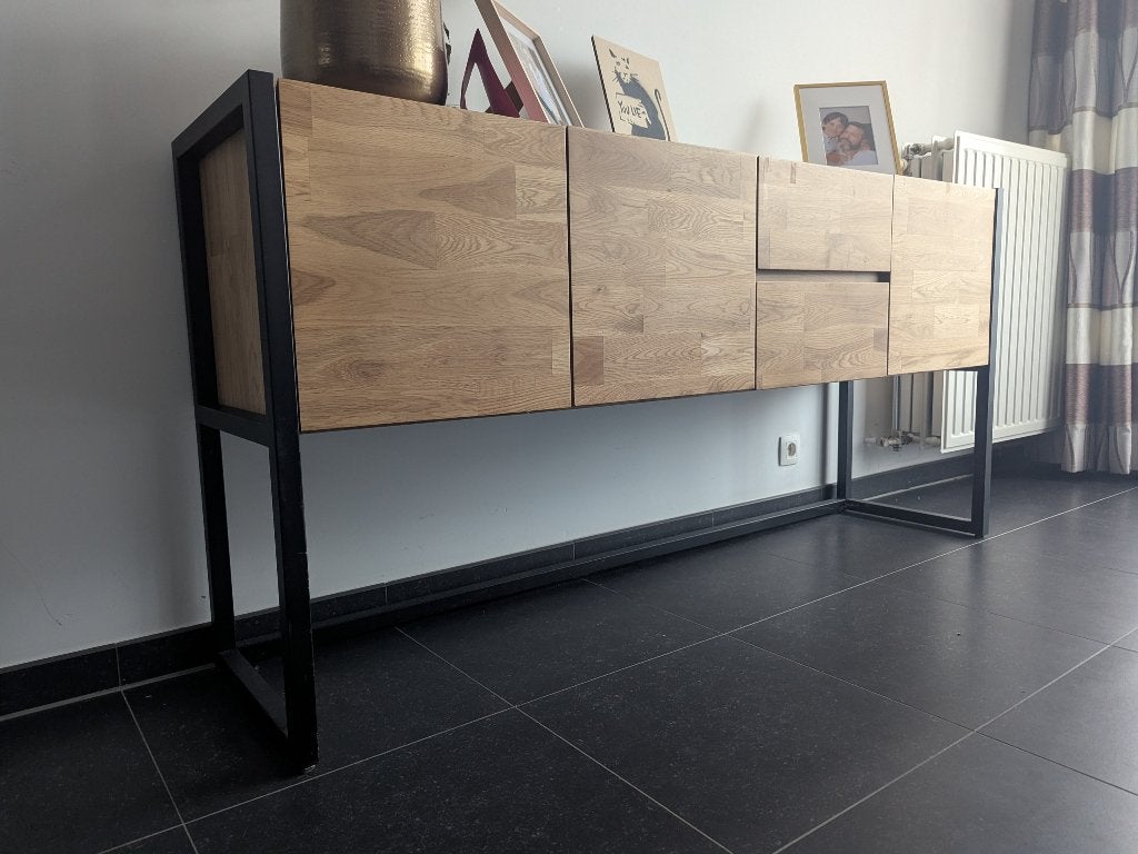 enfilade style industriel – Bois & Structure métal noir, Maison & Meubles, Avec tiroir(s), Moins de 100 cm, 150 à 200 cm, Enlèvement