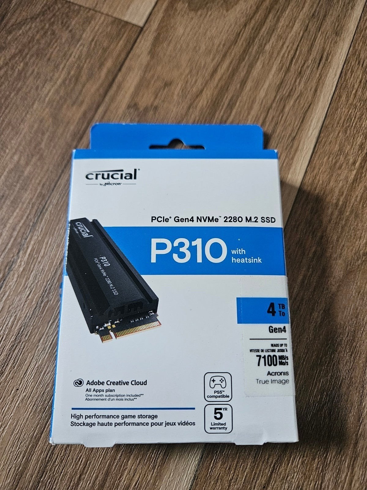 Ssd 4TB Crucial P310 Heatsink  NOUVEAU !, Enlèvement