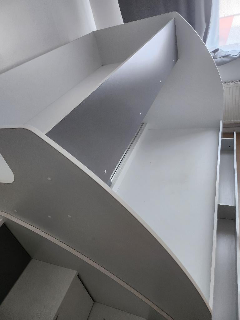 Lit superposé avec escalier et rangement 300€, Enlèvement, Utilisé, Lits superposés