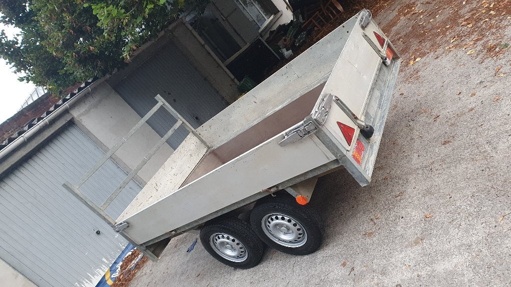 Remorque double essieux 750kg Aluminium 2,60cm/1,55cm, Enlèvement ou Envoi, Comme neuf