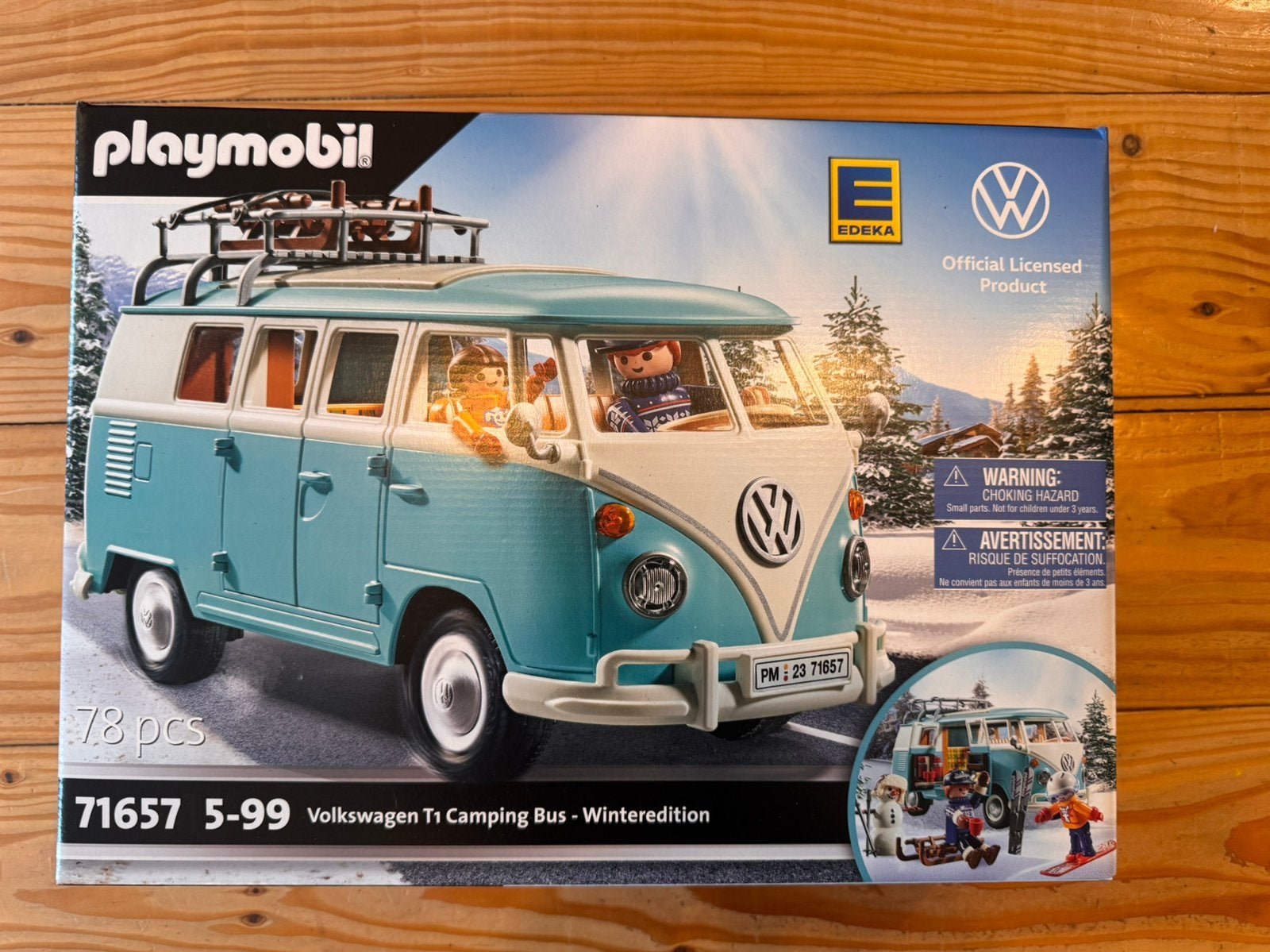 Playmobil 71657 Volkswagen T1 Bus EDEKA Winter Edition NIEW, Ophalen, Complete set, Voertuig, Nieuw