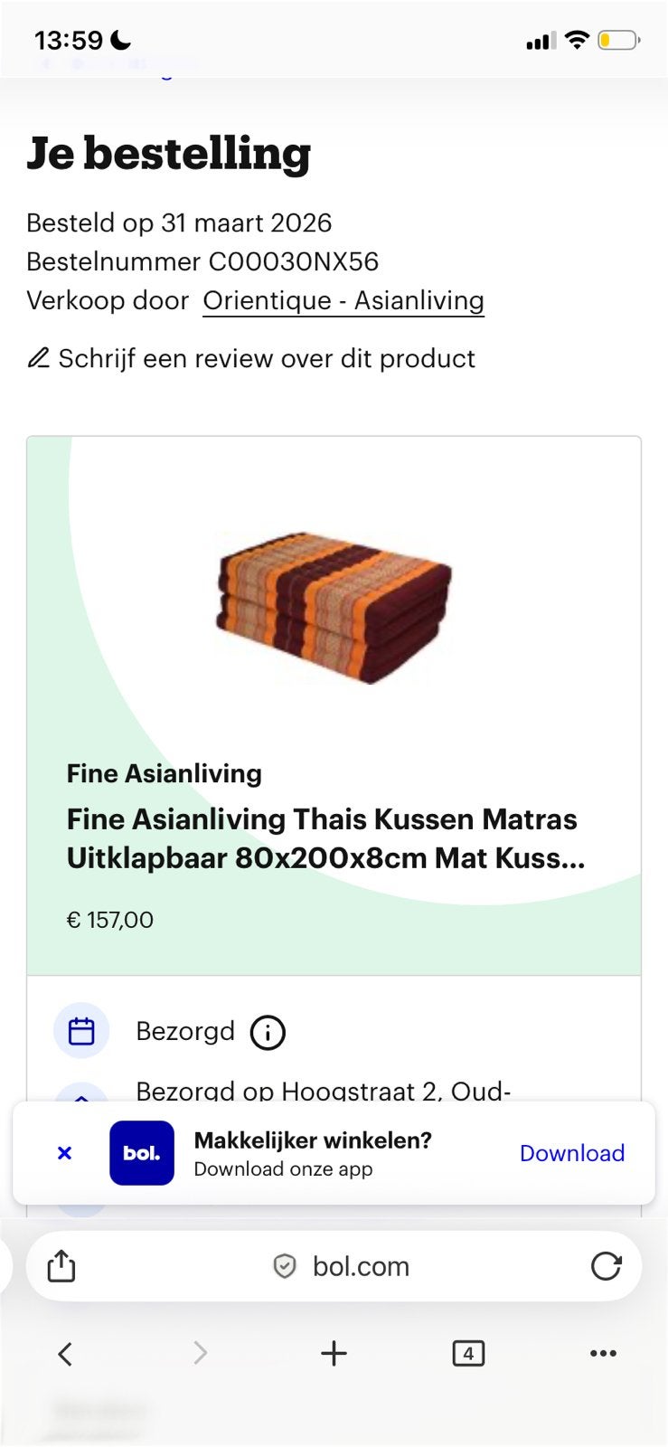 Yoga opvouwbare matras, Enlèvement, Comme neuf