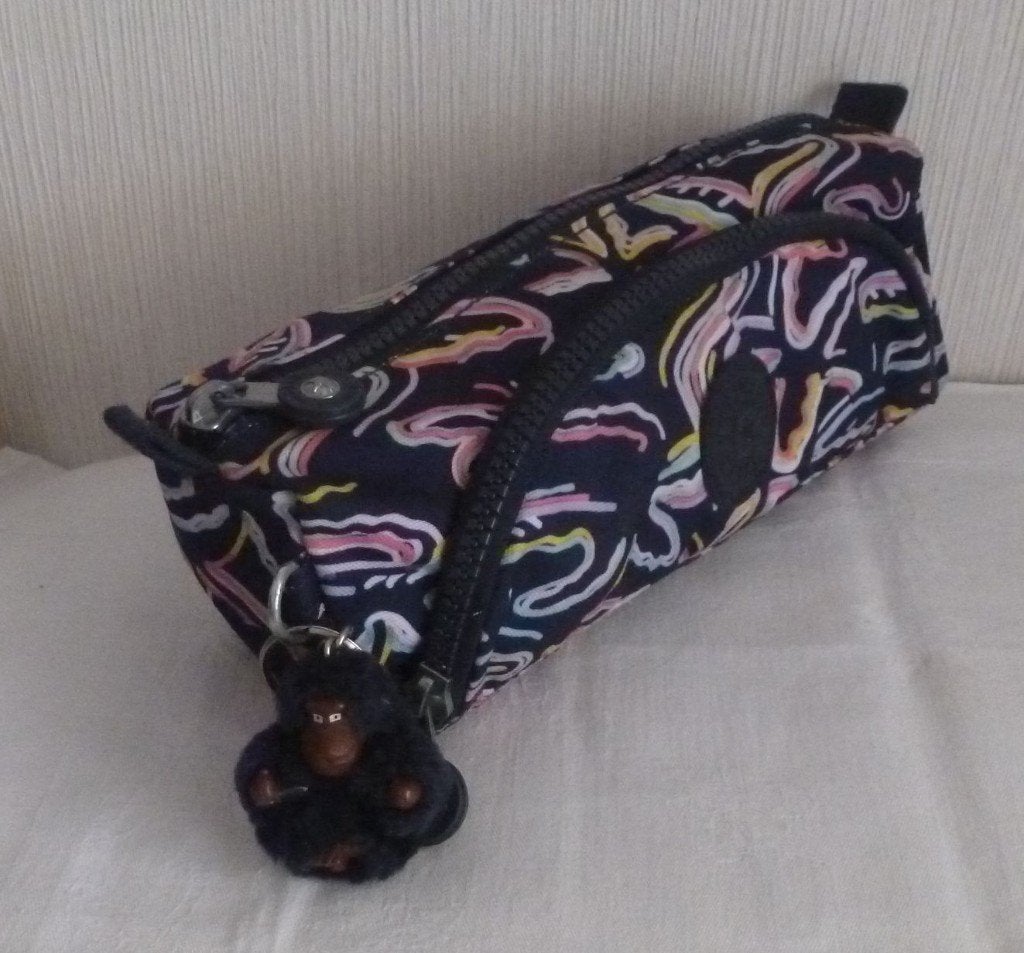 Kipling pennenetui „cute” veelkleurige draagtas + aap, Ophalen of Verzenden, Gebruikt