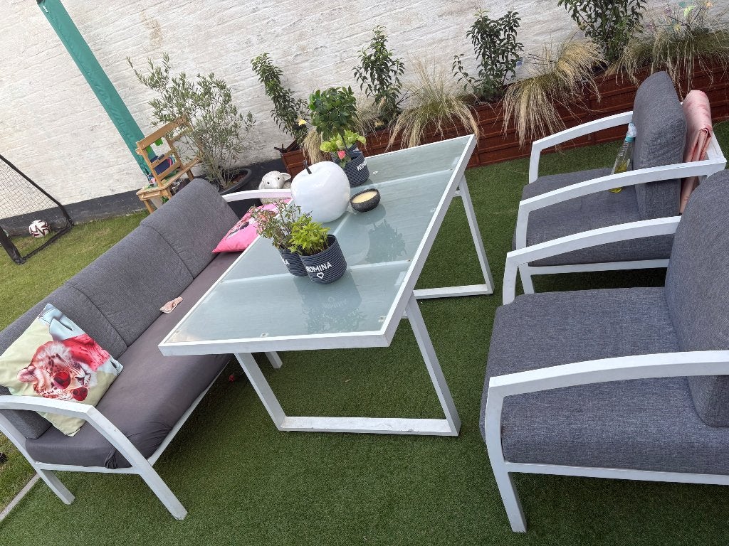 Loungeset, Ophalen, Gebruikt, Bank, Aluminium