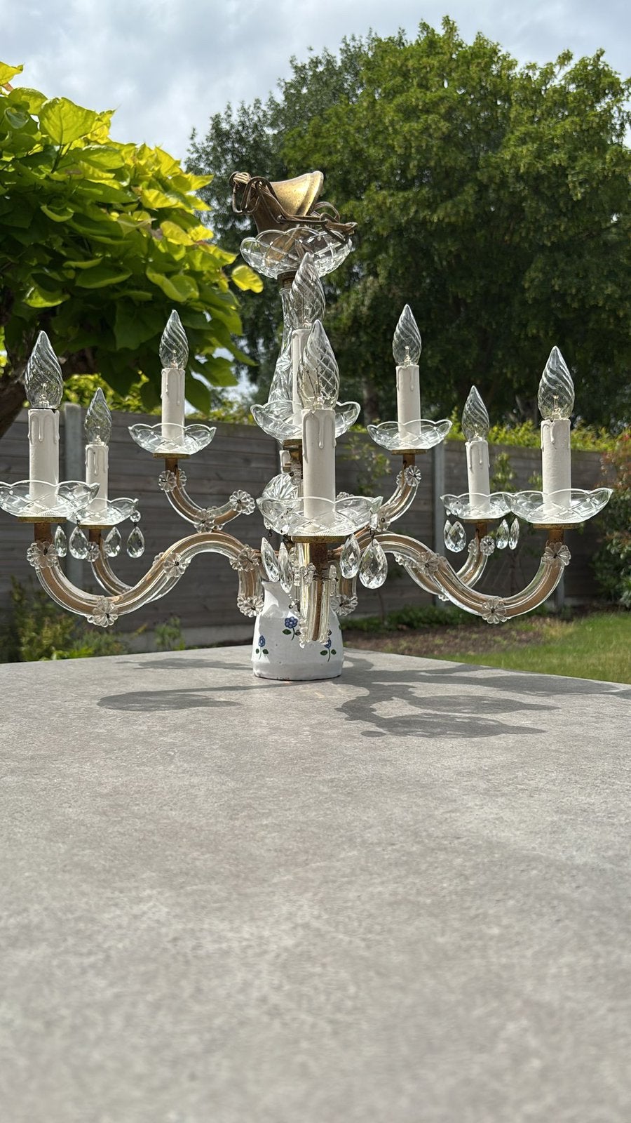 Prachtige luster kristal of glas ?, Ophalen, Glas