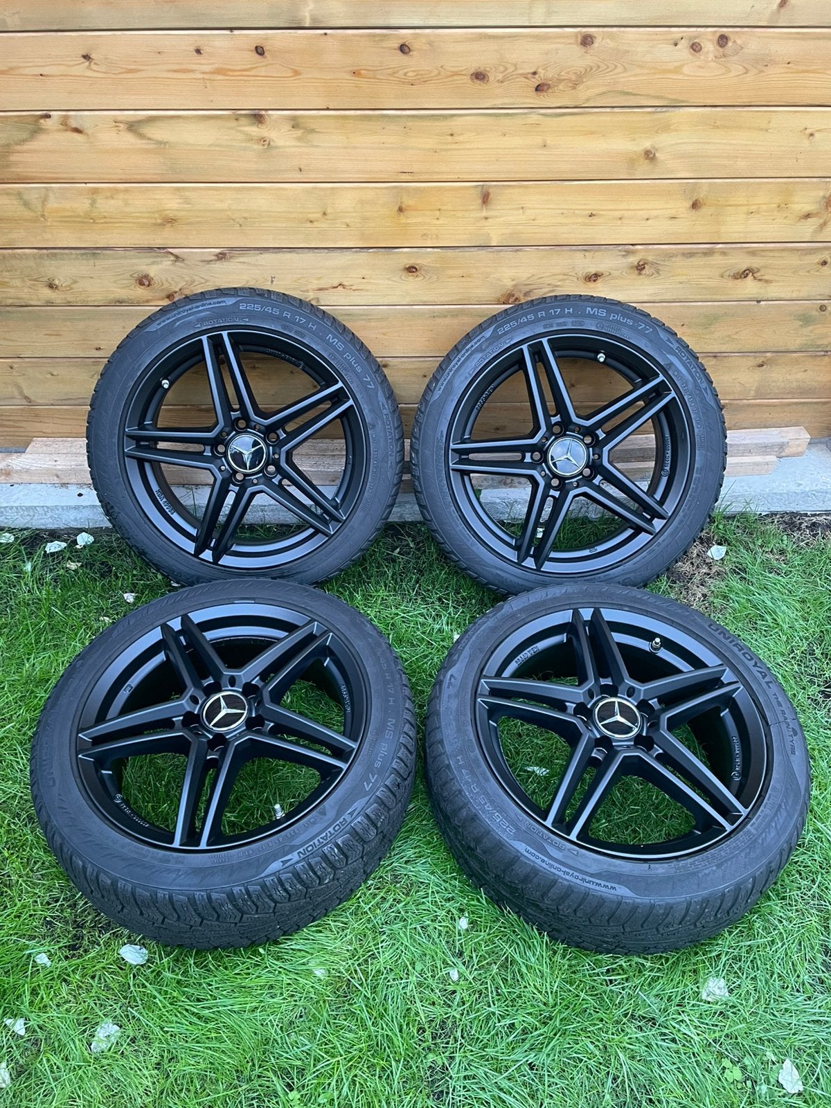 5x112 Mercedes velgen 17 inch met banden 225 45 17, Ophalen, Zo goed als nieuw