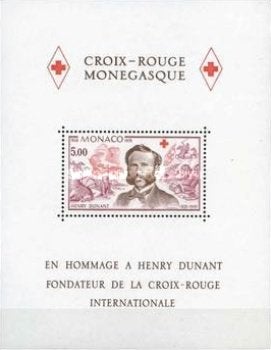 Blok Monaco Rode Kruis Henry Dunant Jaar 1978   Postfris, Ophalen of Verzenden, Monaco, Postfris