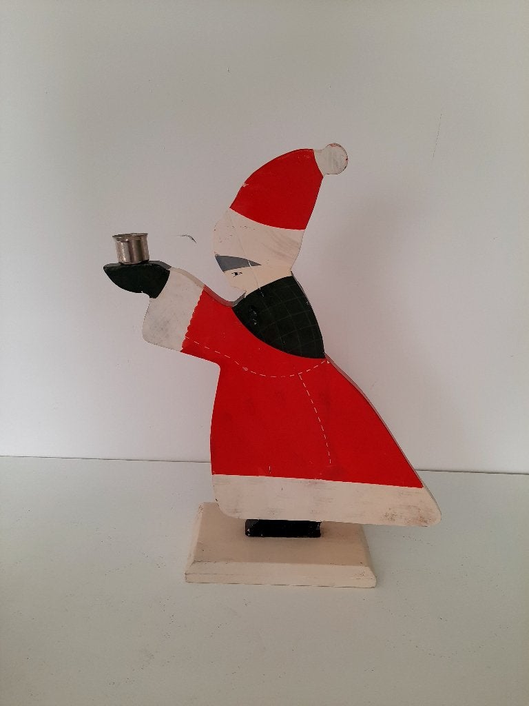 Kerst /VINTAGE TOMTE / kaarshouder, Ophalen of Verzenden, Gebruikt